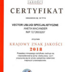 Certyfikat jakości usług